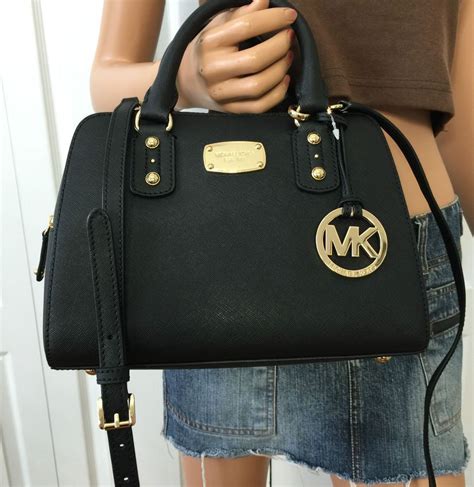 black michael kors purse hamilton saffiano|Michael Kors saffiano leather bag.